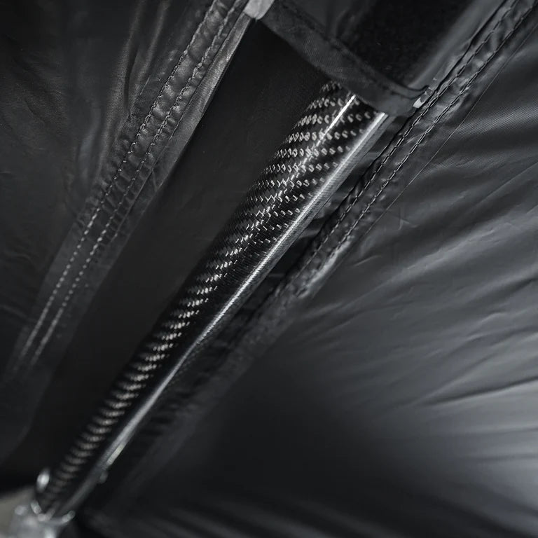 Inspired Overland carbon fiber 180 awning frame detail lightweight overland shelter structure