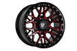 Bucks offroad wheels B504 Slotted Beadlock Gloss Black Red