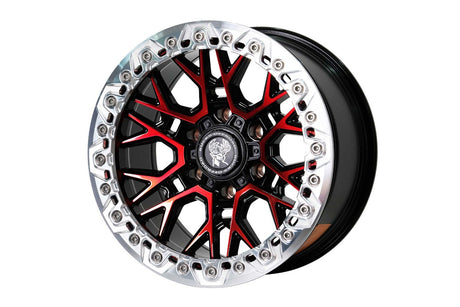 Bucks B504 Slotted Beadlock Machined Red Black