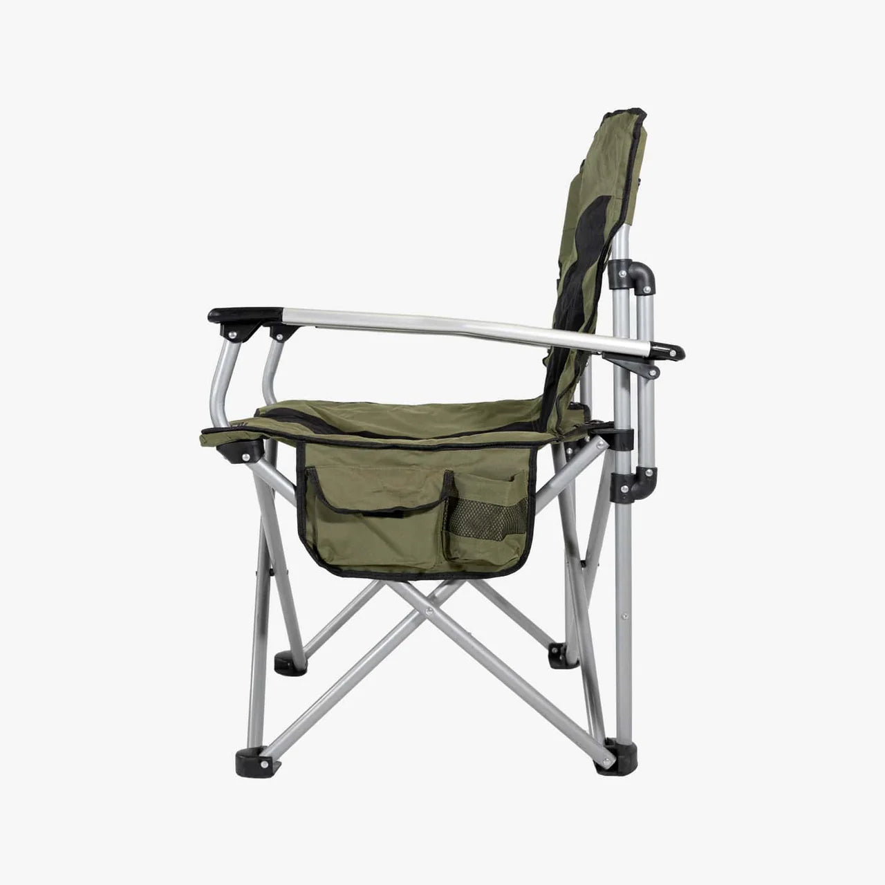 Inspired Overland camp chair storage pouch and cup holder detail