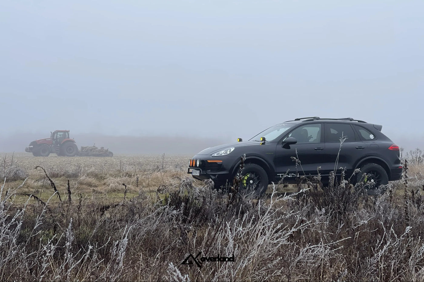 Porsche Cayenne 958.2 lifted snow terrain Akioverland suspension off road setup
