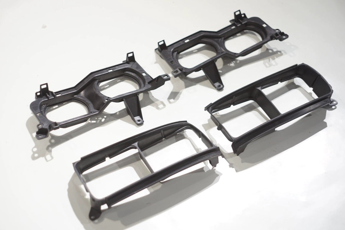 toyota land cruiser lc80 hdj80 Quad Headlight Kit black bezel