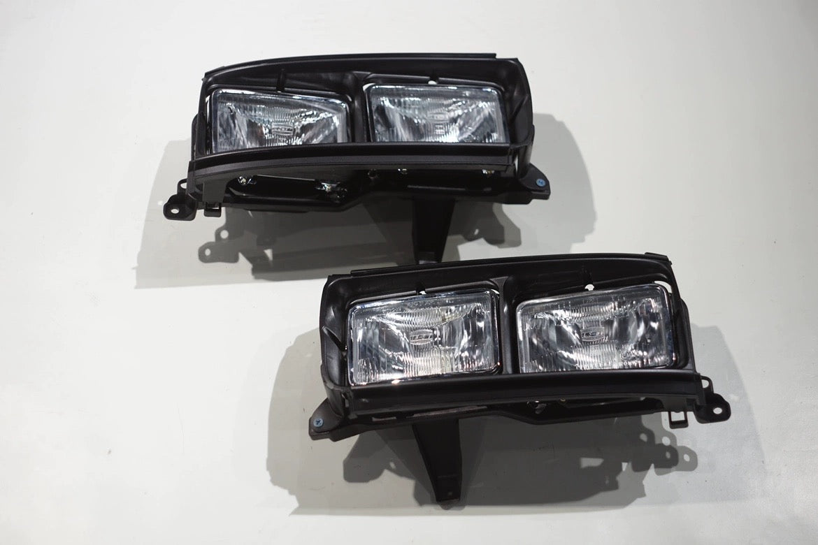 toyota land cruiser lc80 hdj80 Quad Headlight Kit black bezel