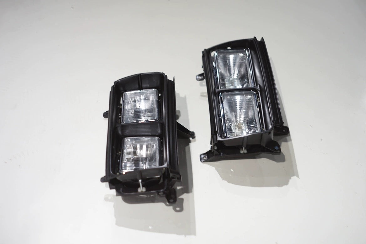 toyota land cruiser lc80 hdj80 Quad Headlight Kit black bezel