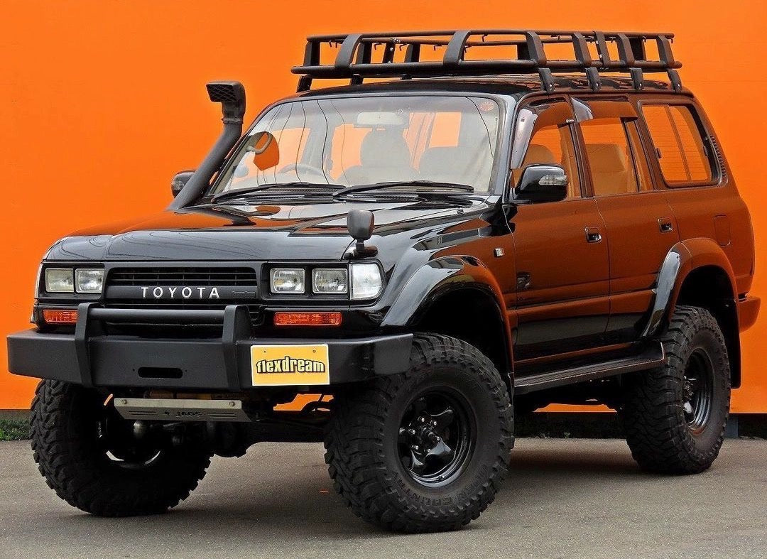 toyota land cruiser lc80 hdj80 Quad Headlight Kit black bezel