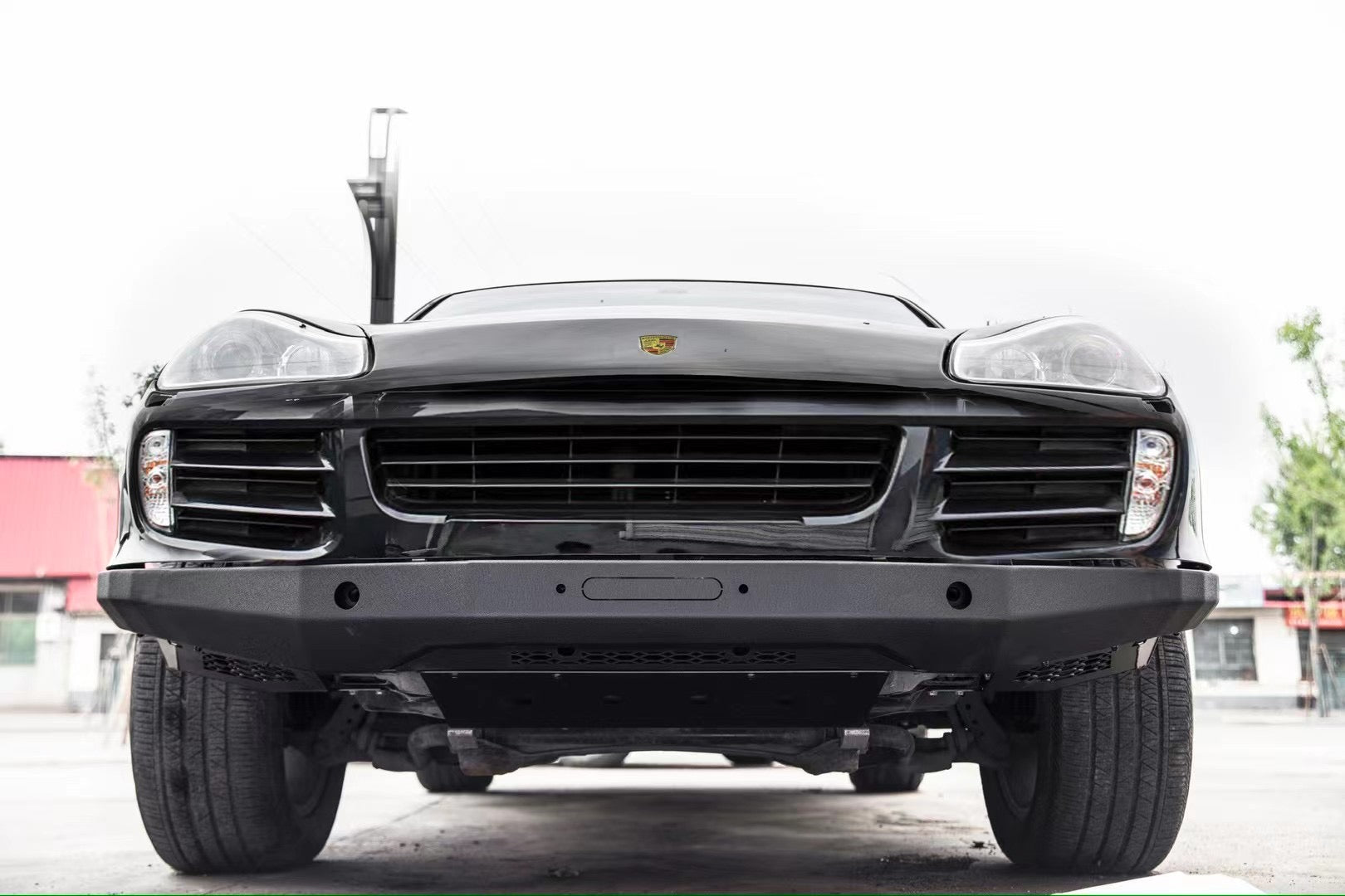 Akioverland Porsche Cayenne 957 low profile offroad steel bumper