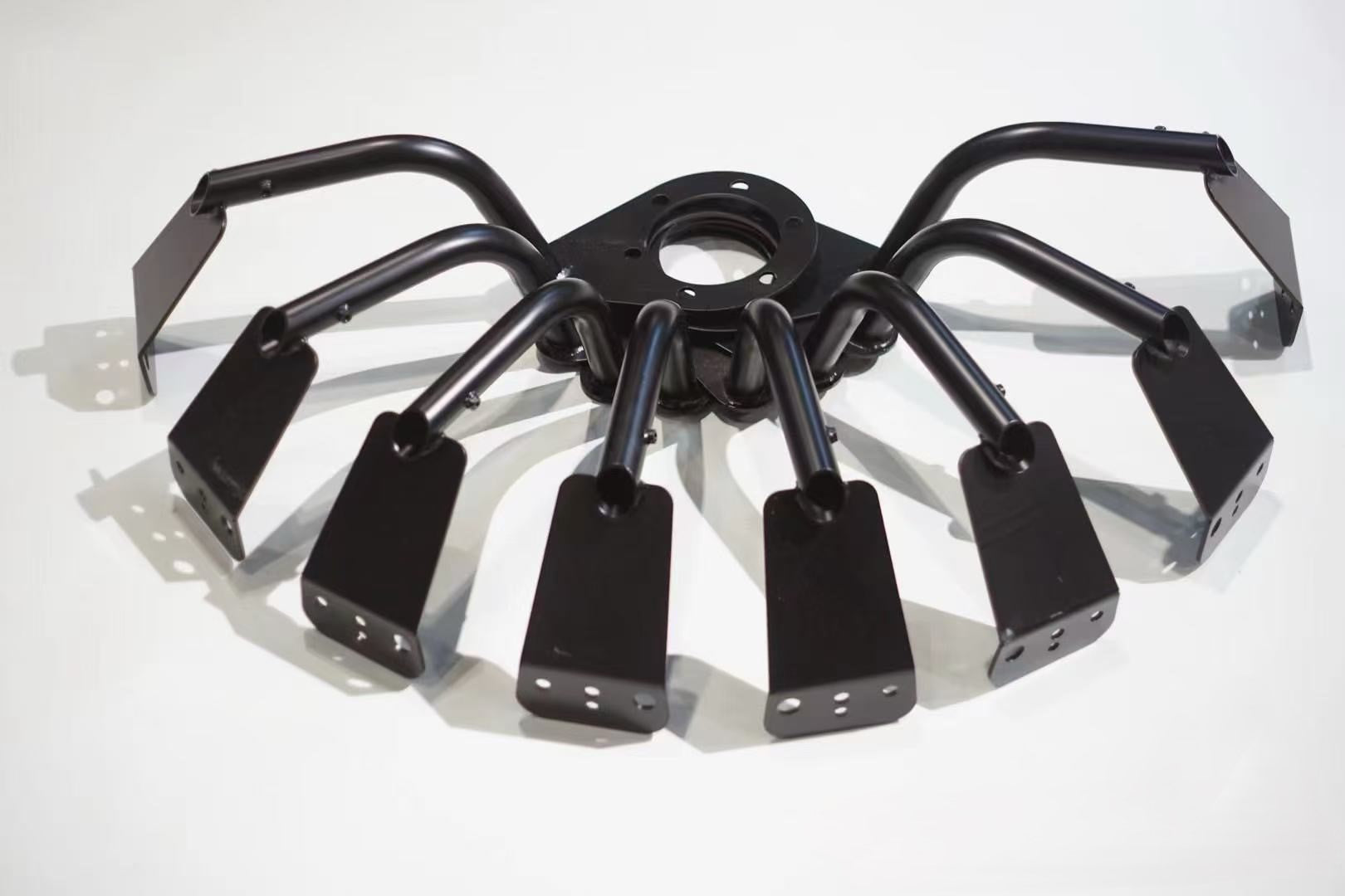 Land Cruiser 80 Series spare tire chase light and flag mount – High-strength steel bracket designed for extreme off-road use.