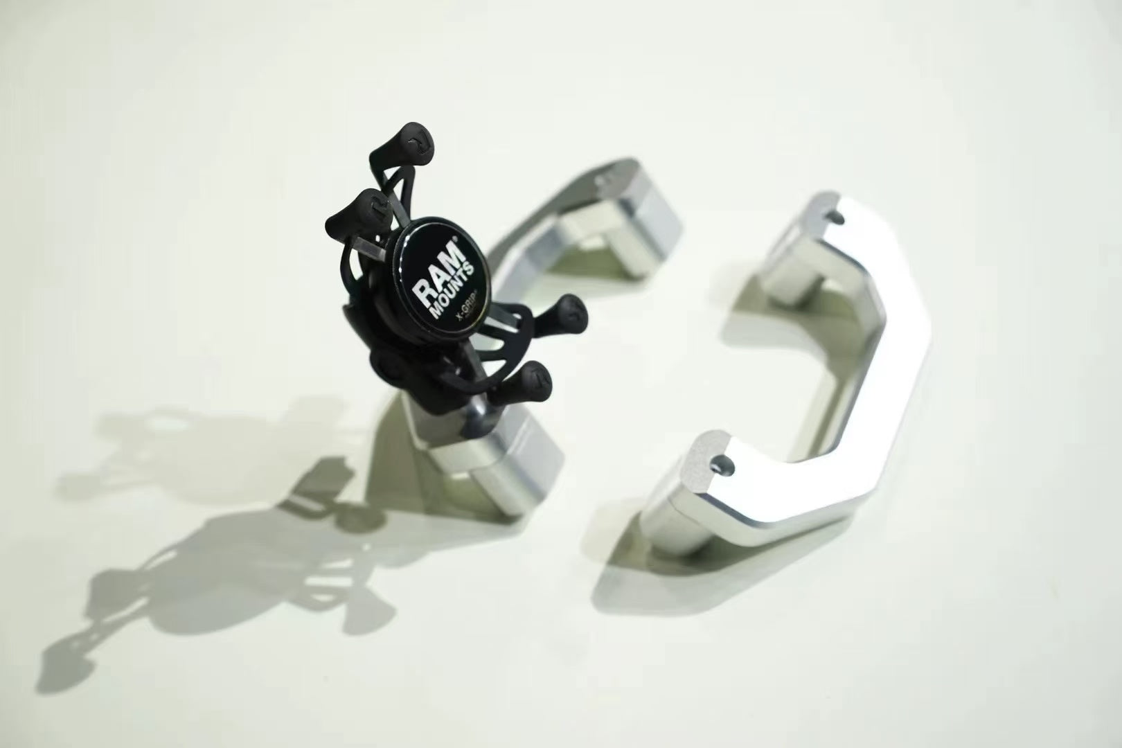 CNC aluminum interior handle bar for Toyota LC80 off-road builds. ram mounts