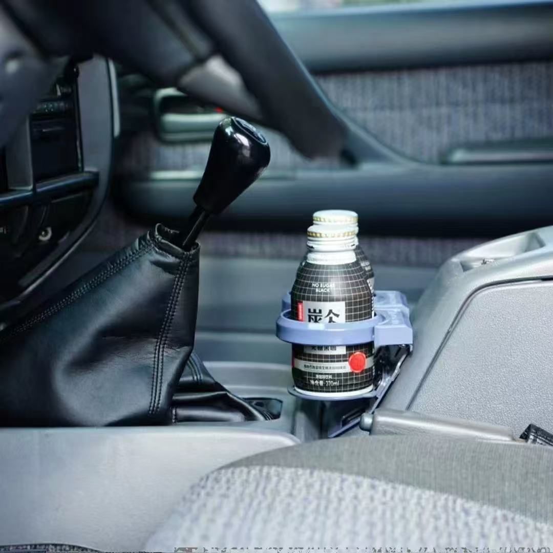 No-drill cup holder solution for Toyota Land Cruiser 80 Ser