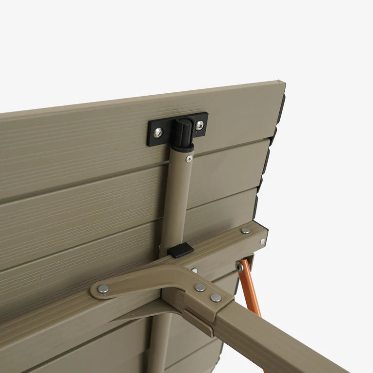 Inspired Overland compact folding camp table underside frame detail