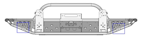 Akioverland Porsche Cayenne 958 tubular offroad bumper with winch bracket
