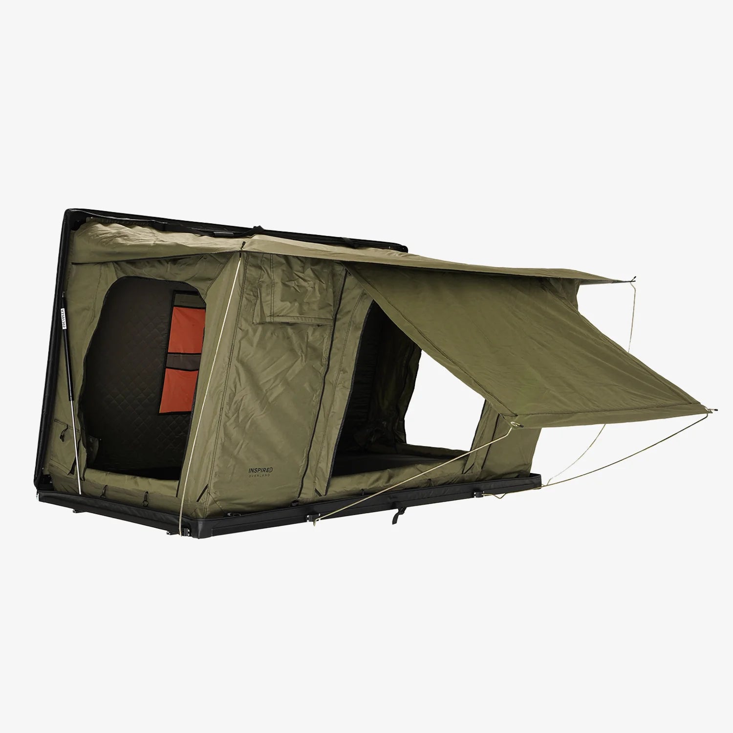 Trailpeak rooftop tent side opening design ultra lightweight overland roof tent by Inspired Overland