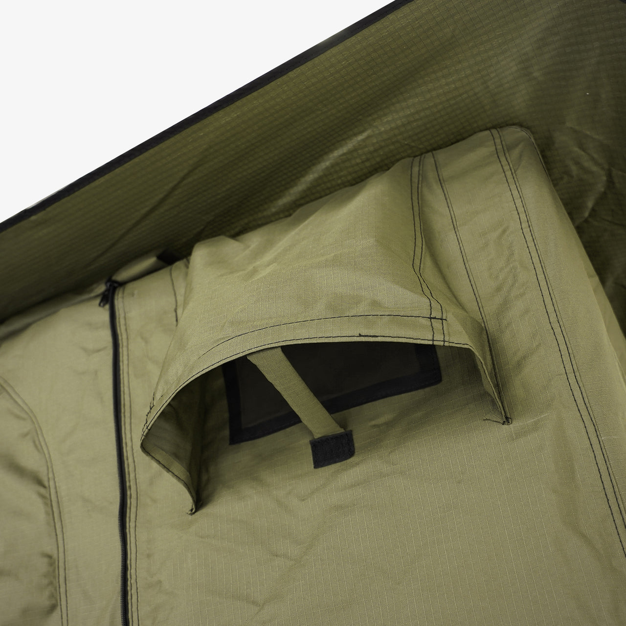 Trailpeak rooftop tent rainfly hardware detail weather resistant rooftop tent by Inspired Overland