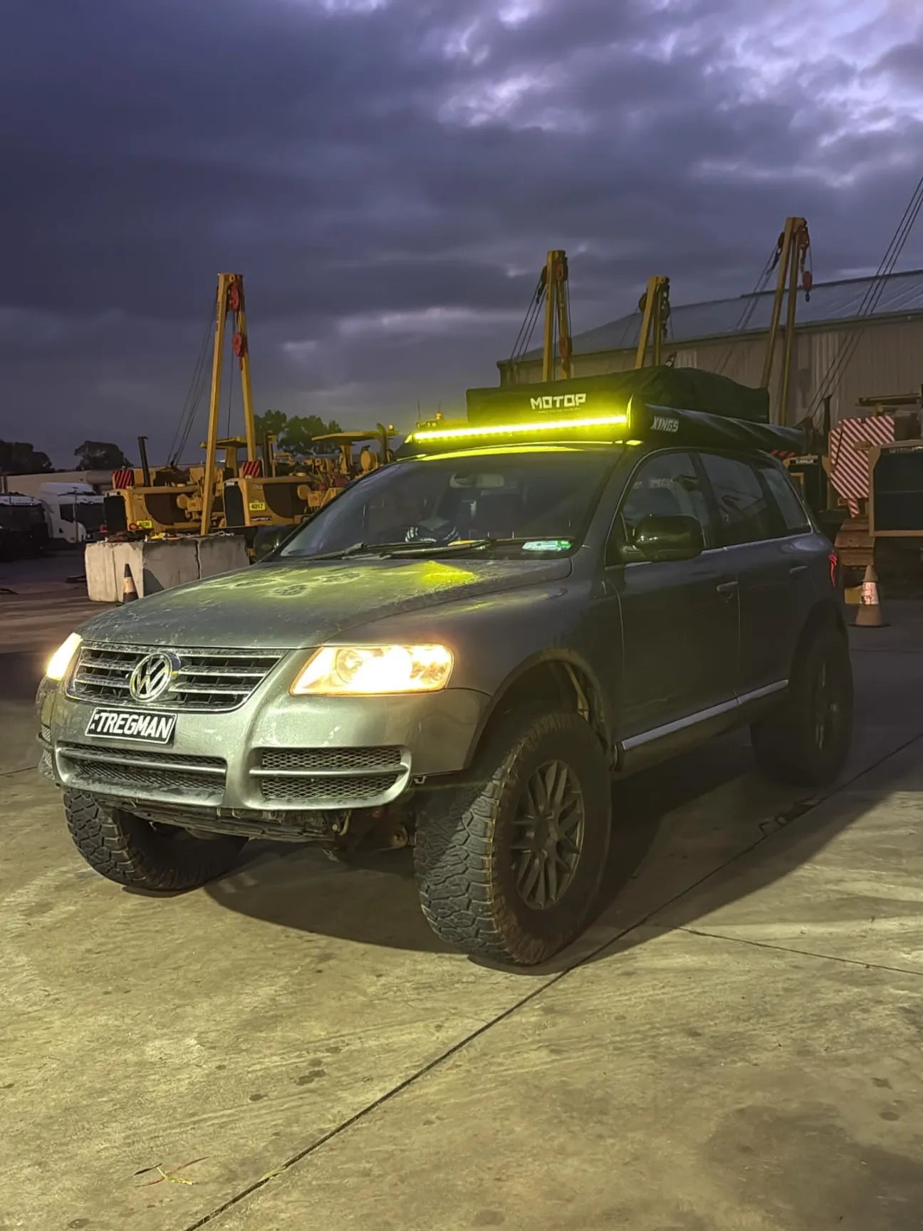 Lifted Touareg 7L night overland drive Perth Australia off road setup