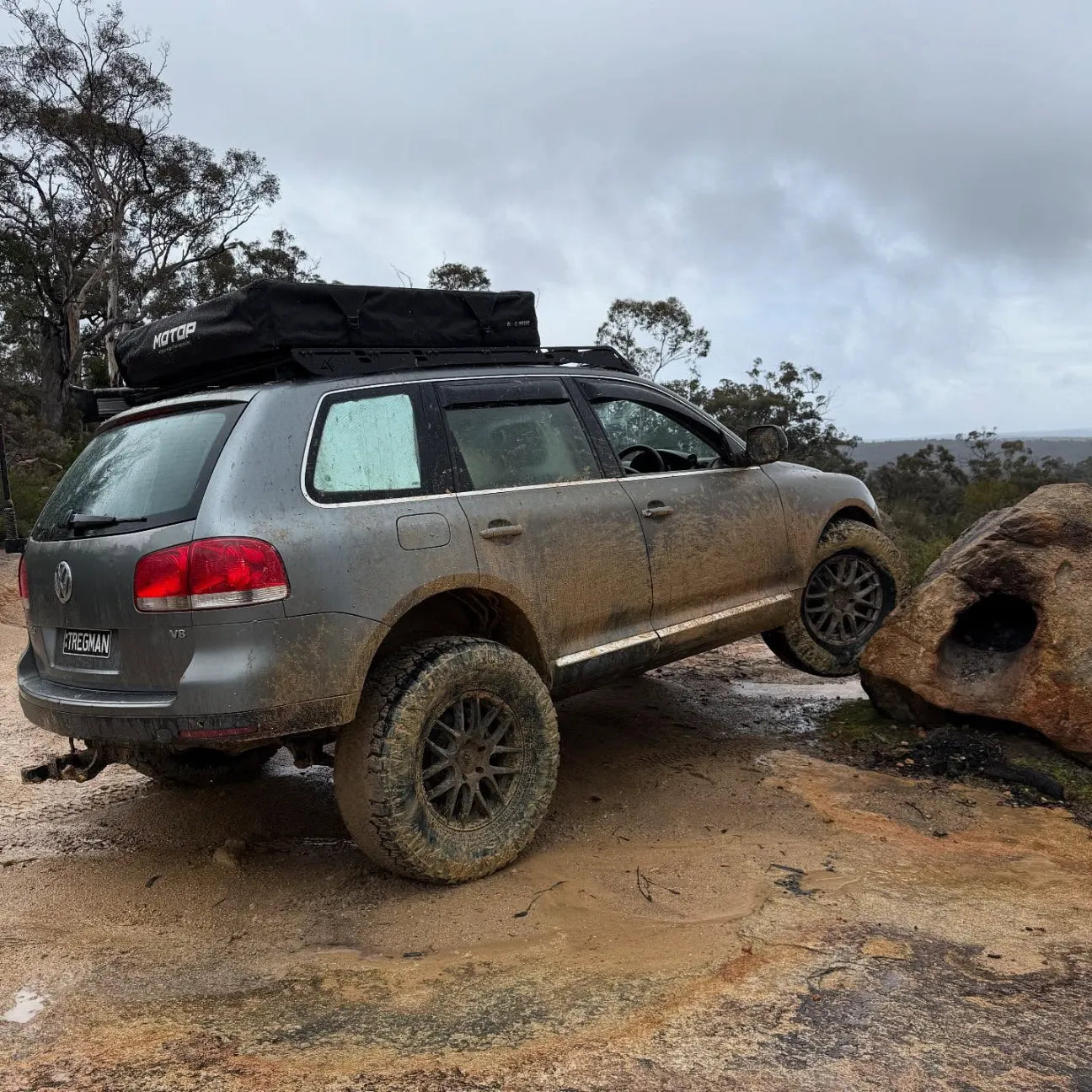 VW Touareg 7L lifted rock crawling overland vehicle Perth Australia