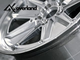 Detail shot of Akioverland forged Fuchs-style wheel showing machined face
