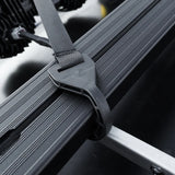 Inspired Overland 180 awning securing straps close up lightweight mounting system