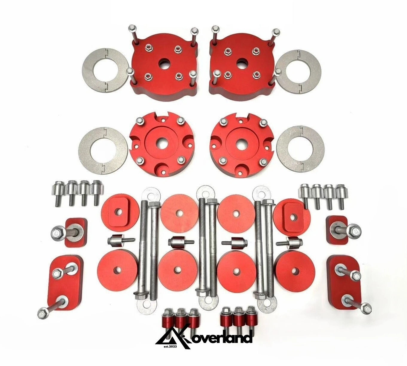 Porsche Cayenne 955/957 2.5-inch spring lift kit with V2 engine and transmission drop.