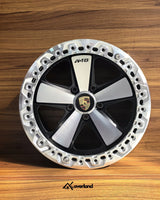 5x130 Beadlock Fuchs off-road wheel for Porsche Cayenne, forged monoblock design with functional beadlock ring.