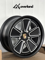 Porsche custom forged wheels in 5x130 bolt pattern, modern reimagined Fuchs design built for performance and individuality