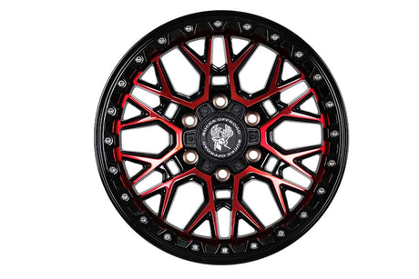 Bucks offroad wheels B504 Slotted Beadlock Gloss Black Red