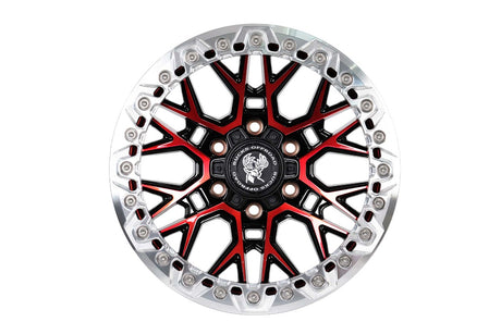 Bucks B504 Slotted Beadlock Machined Red Black