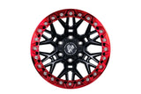 Bucks B504 Slotted Beadlock Red Matte Black