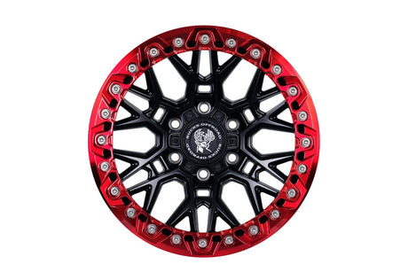 Bucks B504 Slotted Beadlock Red Matte Black