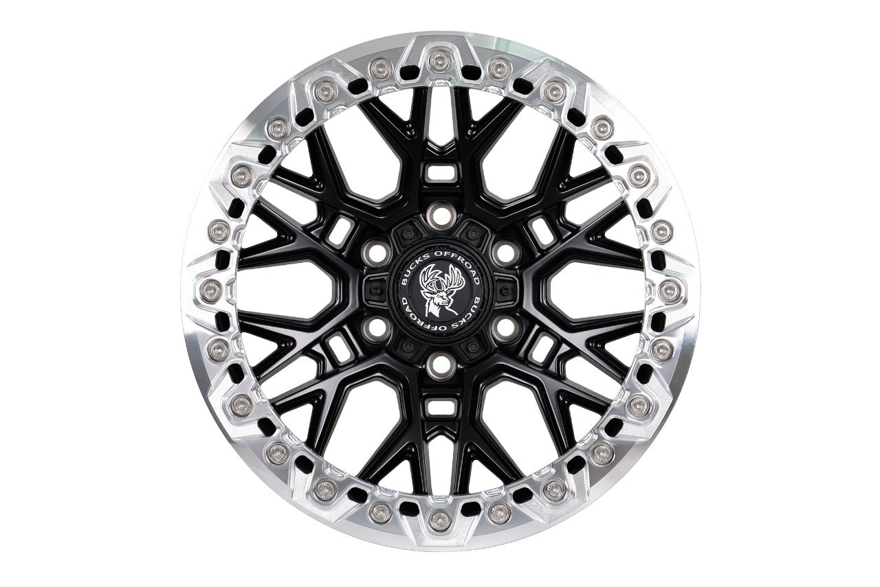 Bucks B504 Slotted Beadlock Machined Black
