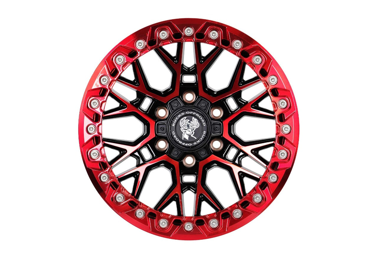 Bucks offroad wheels B504 Slotted Beadlock Red Black