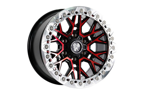 Bucks B504 Slotted Beadlock Machined Red Black