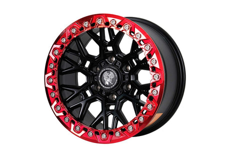 Bucks B504 Slotted Beadlock Red Matte Black