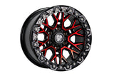 Bucks B504 Slotted Beadlock Matte Black Red