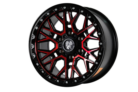 Bucks offroad wheels B504 Slotted Beadlock Gloss Black Red