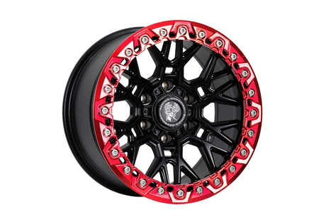 Bucks B504 Slotted Beadlock Red Matte Black