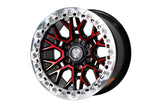 Bucks B504 Slotted Beadlock Machined Red Black