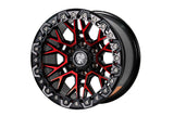 Bucks B504 Slotted Beadlock Matte Black Red isometric