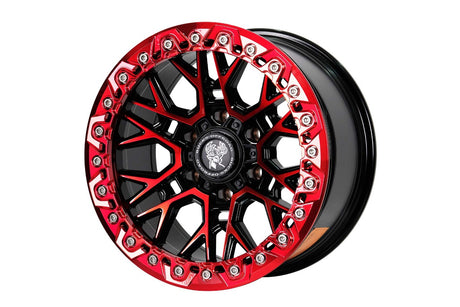 Bucks offroad wheels B504 Slotted Beadlock Red Black
