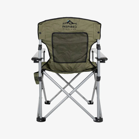 Inspired Overland outdoor camping chair olive lightweight folding chair front view