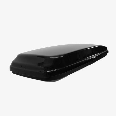 Inspired Overland carbon fiber cargo box lightweight rooftop storage aerodynamic angle view