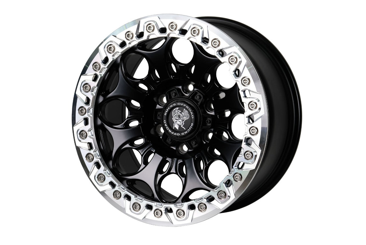 Bucks offroad wheels B502 Slotted Beadlock Machined Black