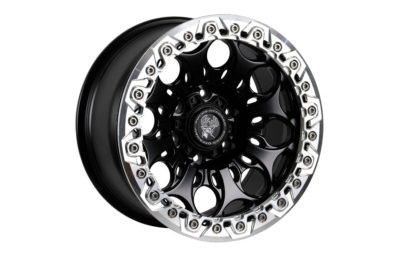 Bucks offroad wheels B502 Slotted Beadlock Machined Black