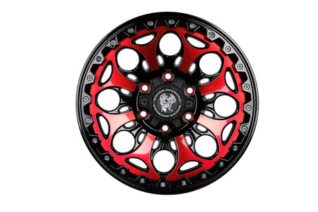 Bucks B502 Slotted Beadlock Black red
