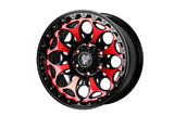 Bucks B502 Slotted Beadlock Black red