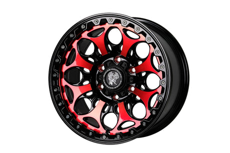 Bucks B502 Slotted Beadlock Black red