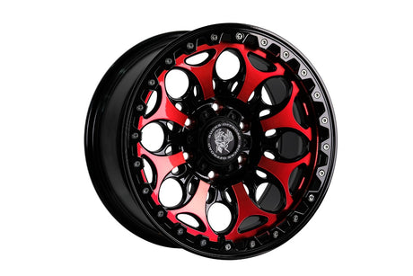 Bucks B502 Slotted Beadlock Black red