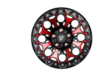 Bucks offroad wheels B502 Slotted Beadlock Matte Black Red