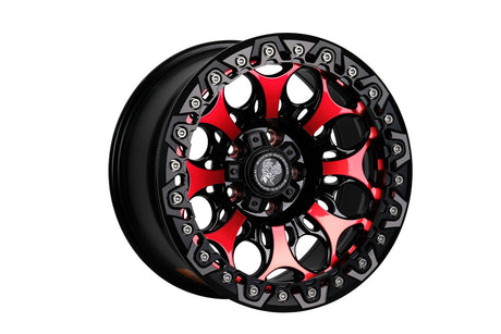 Bucks offroad wheels B502 Slotted Beadlock Matte Black Red