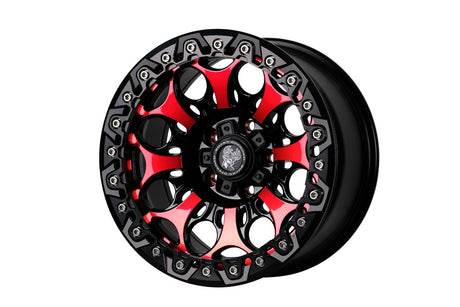Bucks offroad wheels B502 Slotted Beadlock Matte Black Red