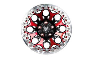 Bucks Offroad wheels B502 Slotted Beadlock Machined Black Red